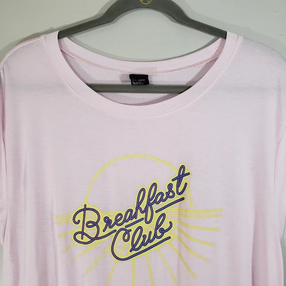 FREE PRESS pink Breakfast Club graphic tshirt - Picture 2 of 7